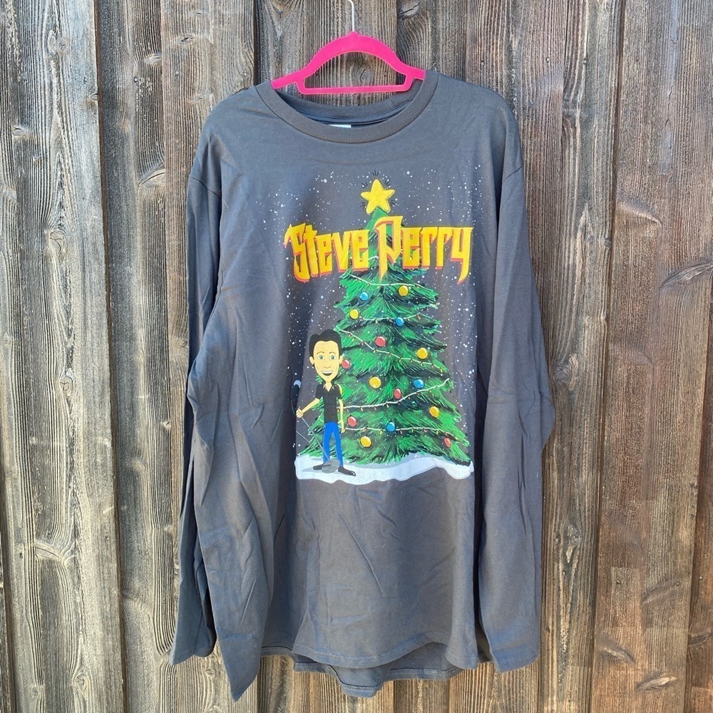 Steve Perry Holiday Christmas Long Sleeve Tee NWOT 3X - Picture 3 of 5